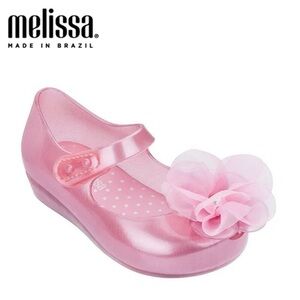 Melissa Kids Pink Floral Dress Shoes Size 11
